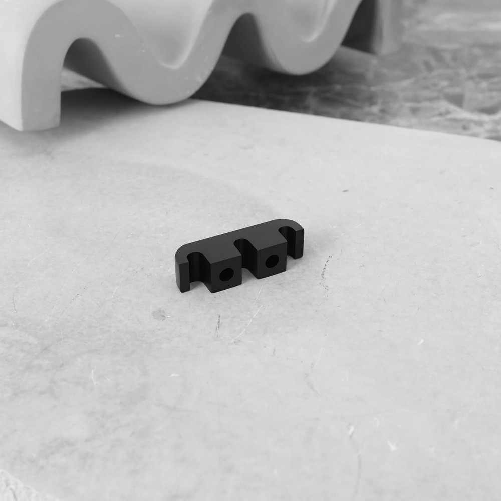 Micro Traders 2pcs Electroplated Black Bass Head Retainer 3-String Retainer...