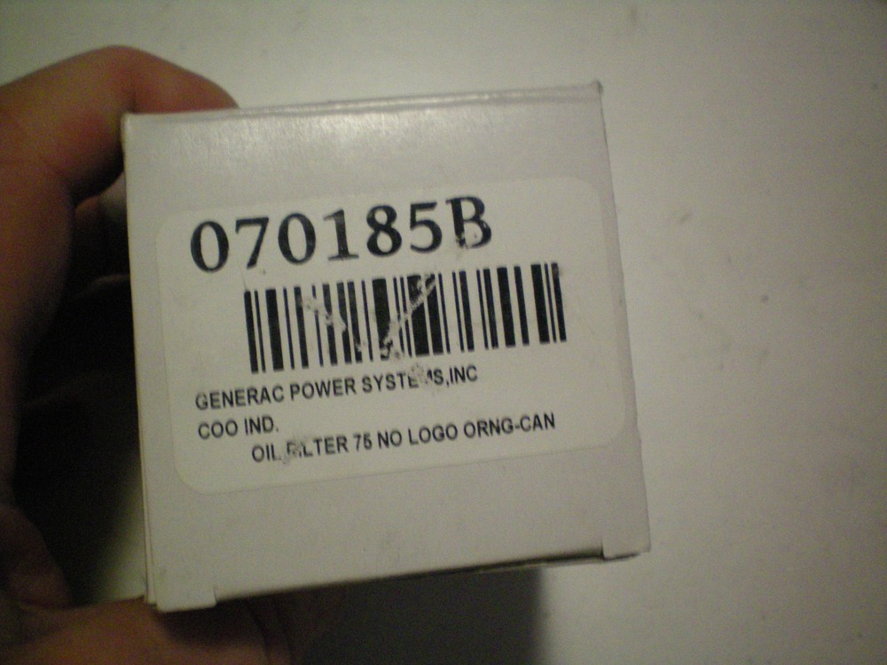 GENERAC 070185B  OIL FILTER,  FREE FREIGHT