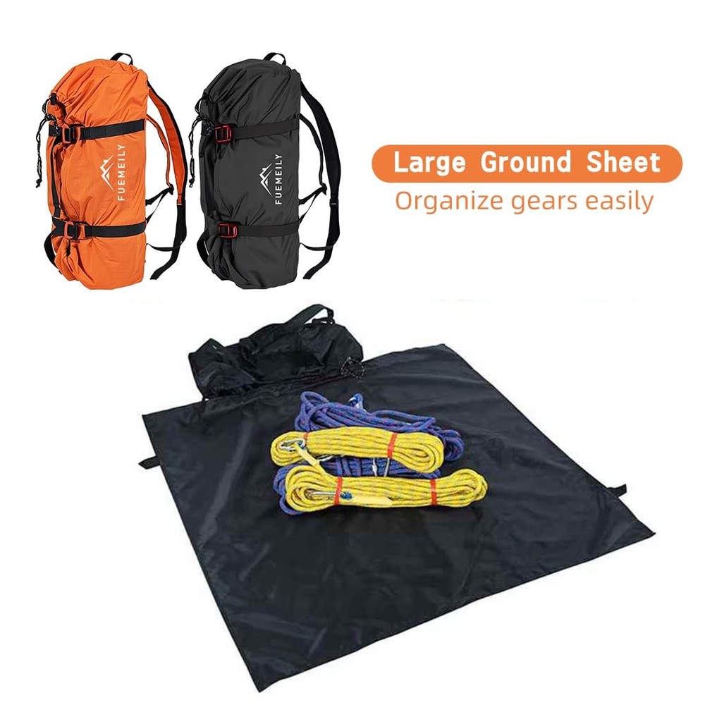 Rock Climbing Rope Bag, Large Capacity Folding Storage Backpack with