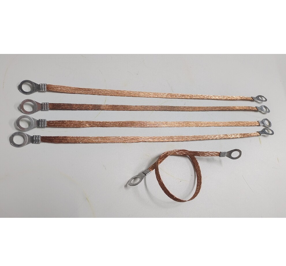 5 Pcs Universal Automotive Ground Strap Copper Car Engine Firewall Braided Cable