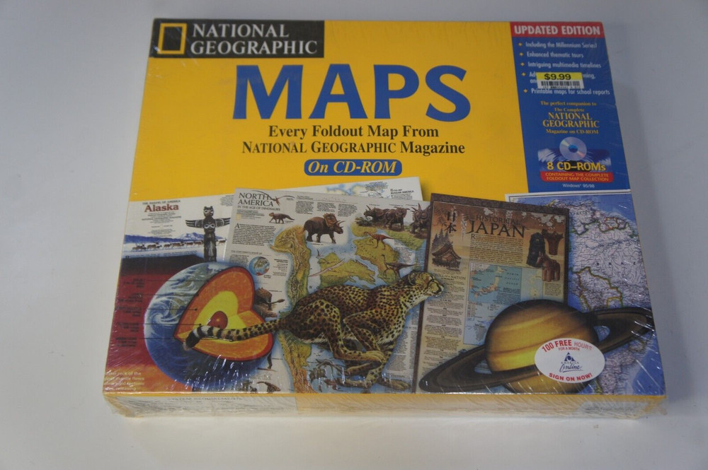 PC Big Box National Geographic Maps Updated Edition PC CD-ROM - NEW