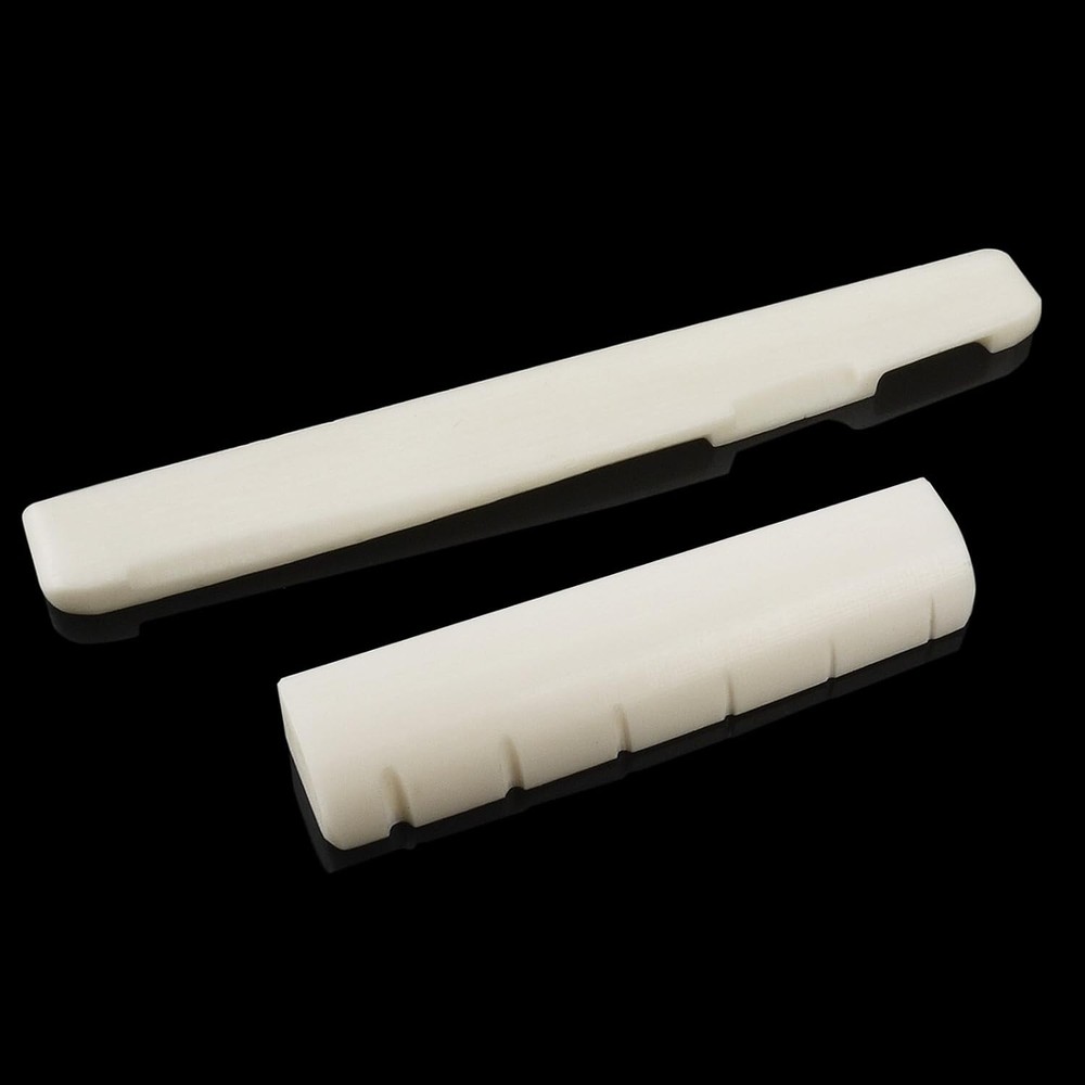 Bone Nut and Saddle Set for 6-String Acoustic Guitars - Light & Durable