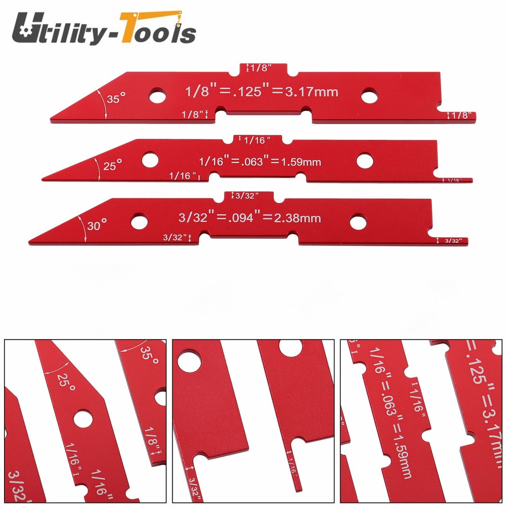 14 Pack Precision Aluminum Setup Blocks Height Gauge Router Table Setup Bars