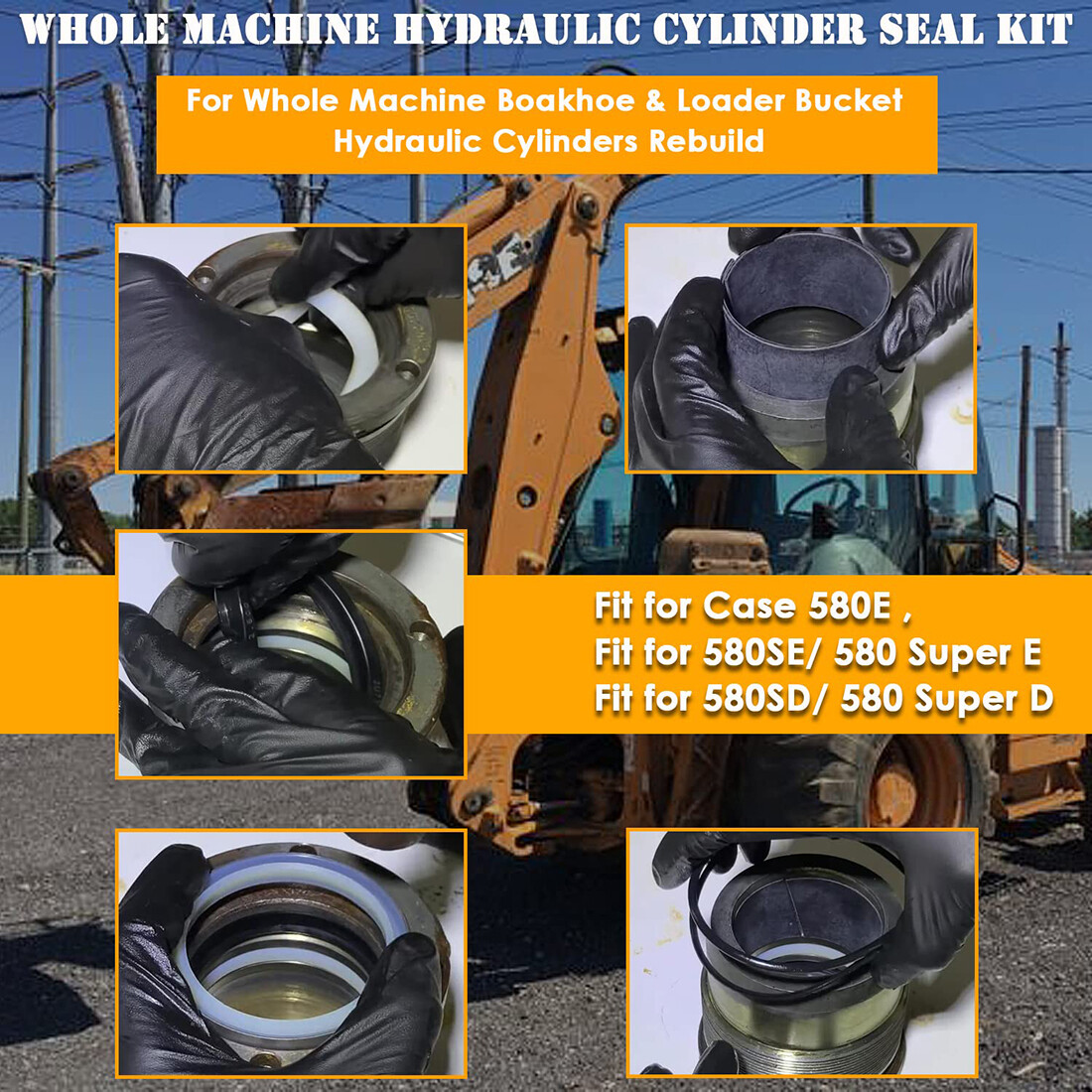 Whole Machine Hydraulic Cylinder Seal Kit for Case 580C 580SE 580SD 580 Backhoe
