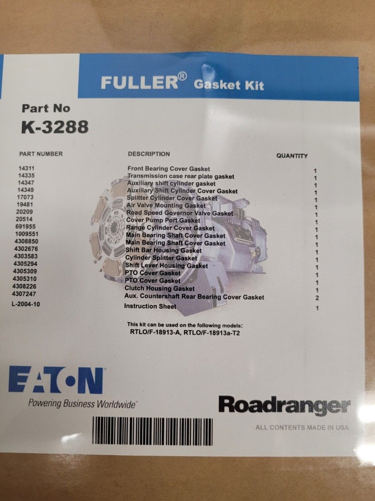 EATON FULLER BASIC OVERHAUL KIT K-3339, 3949996