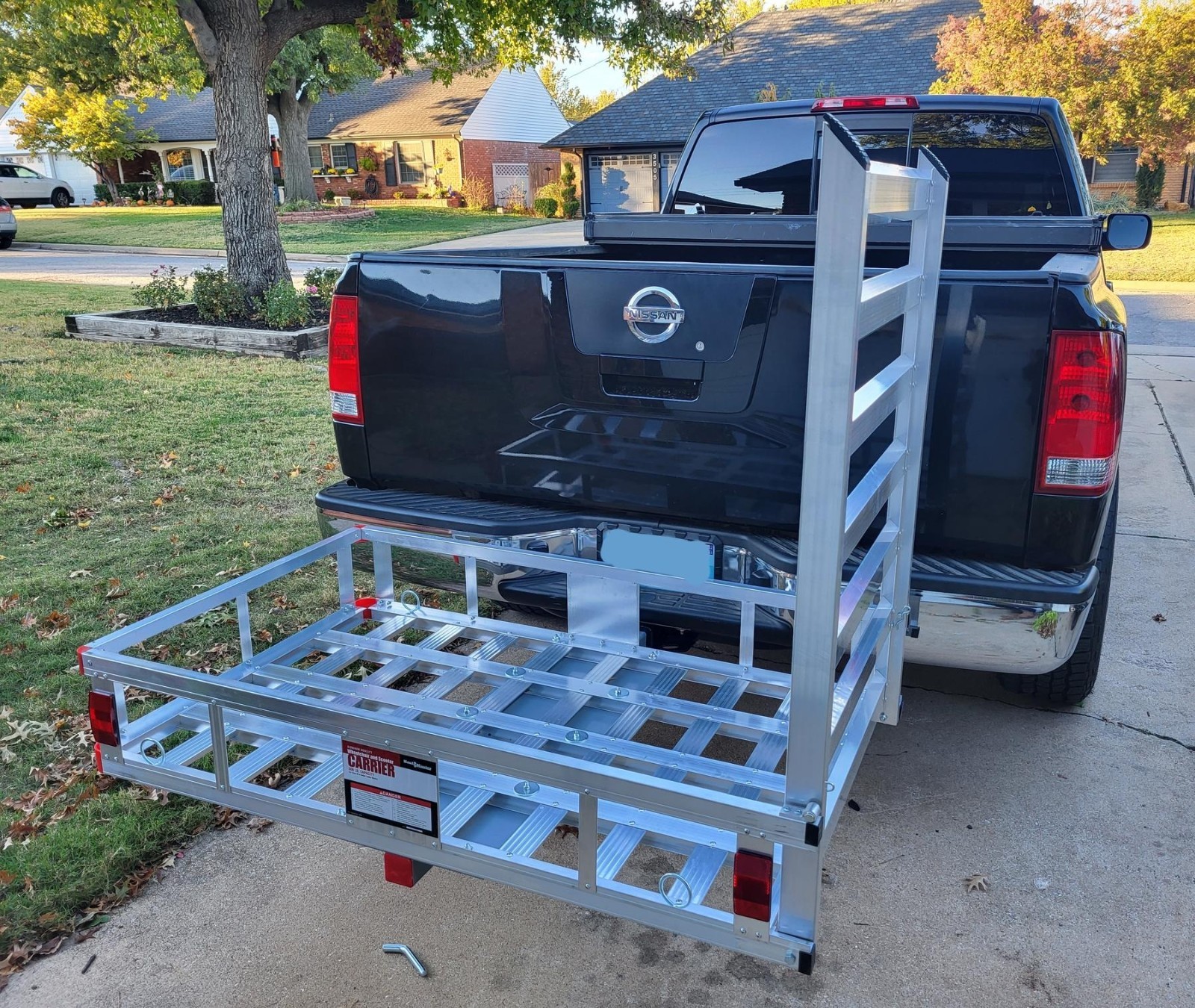 500 lb Aluminum Mobility Scooter Wheelchair Carrier Hitch Ramp Heavy Duty