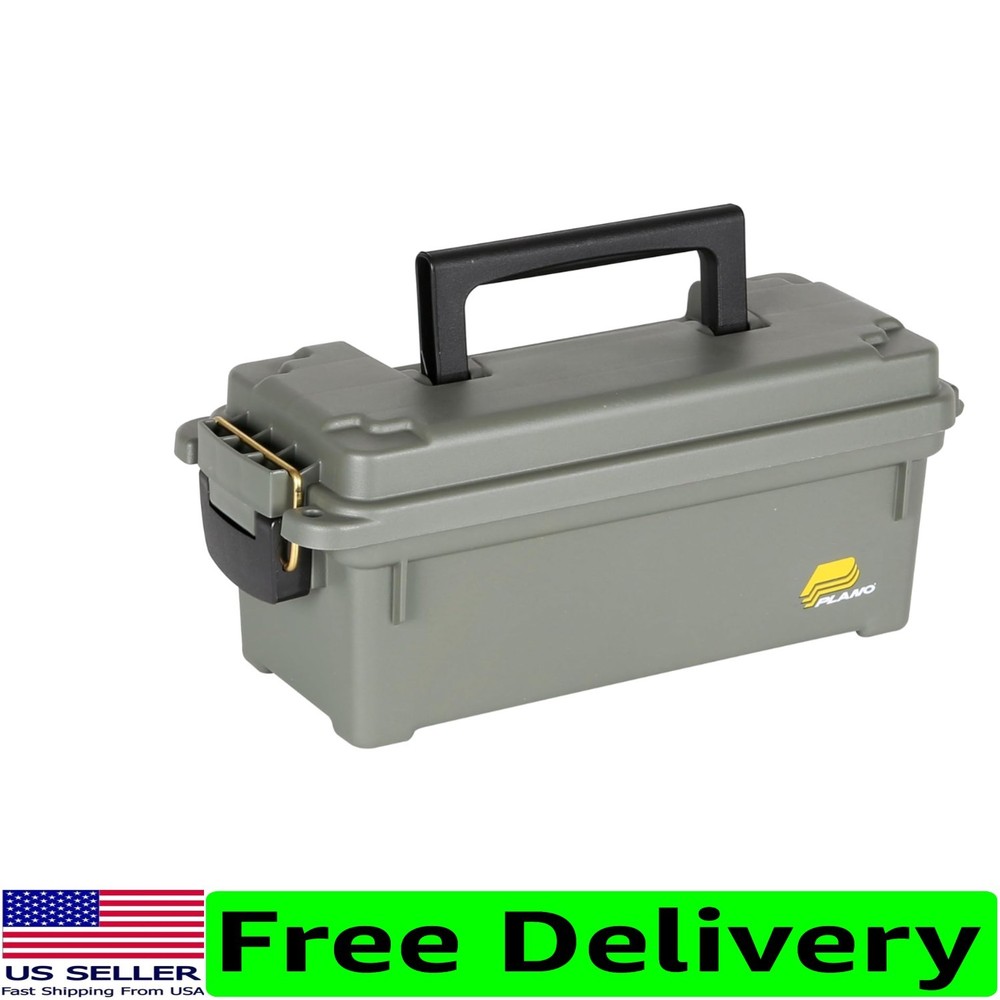 Compact Water-Resistant Ammo Storage Box with Comfortable Handle - 13.63”