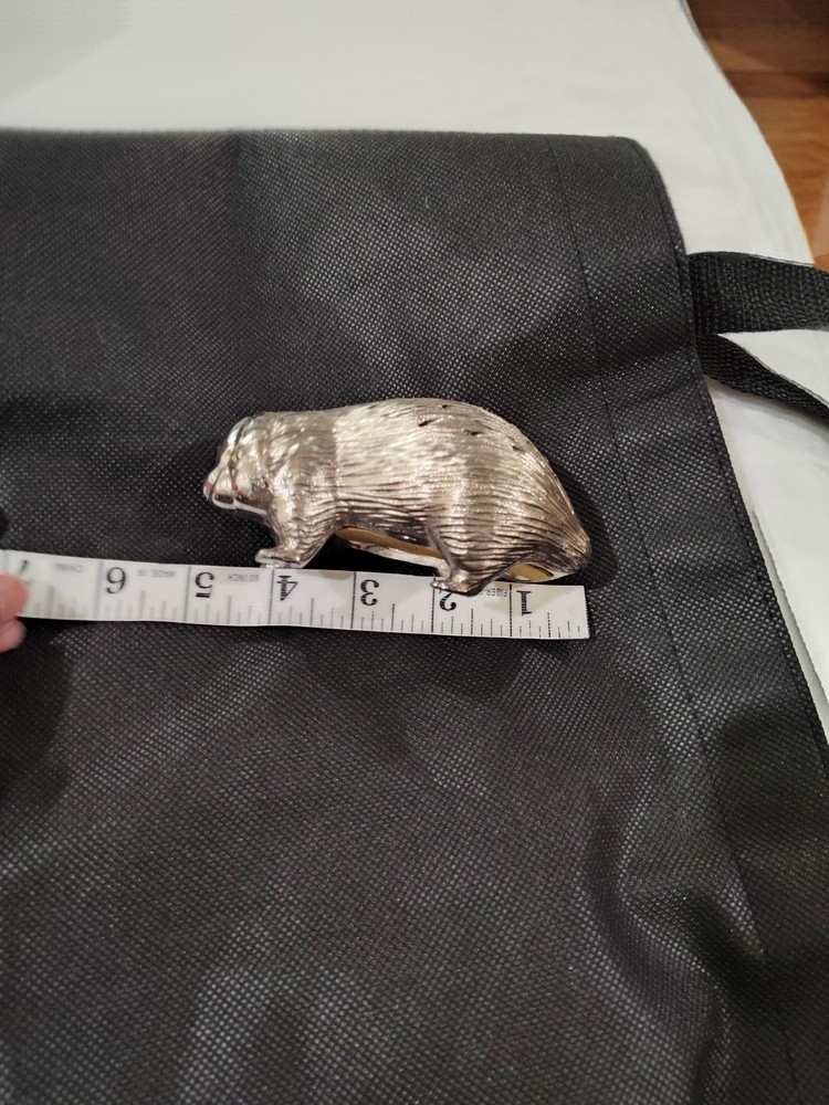 Silverplate Vintage Porcupine Charcuterie Toothpick Holder Housewarming Japan