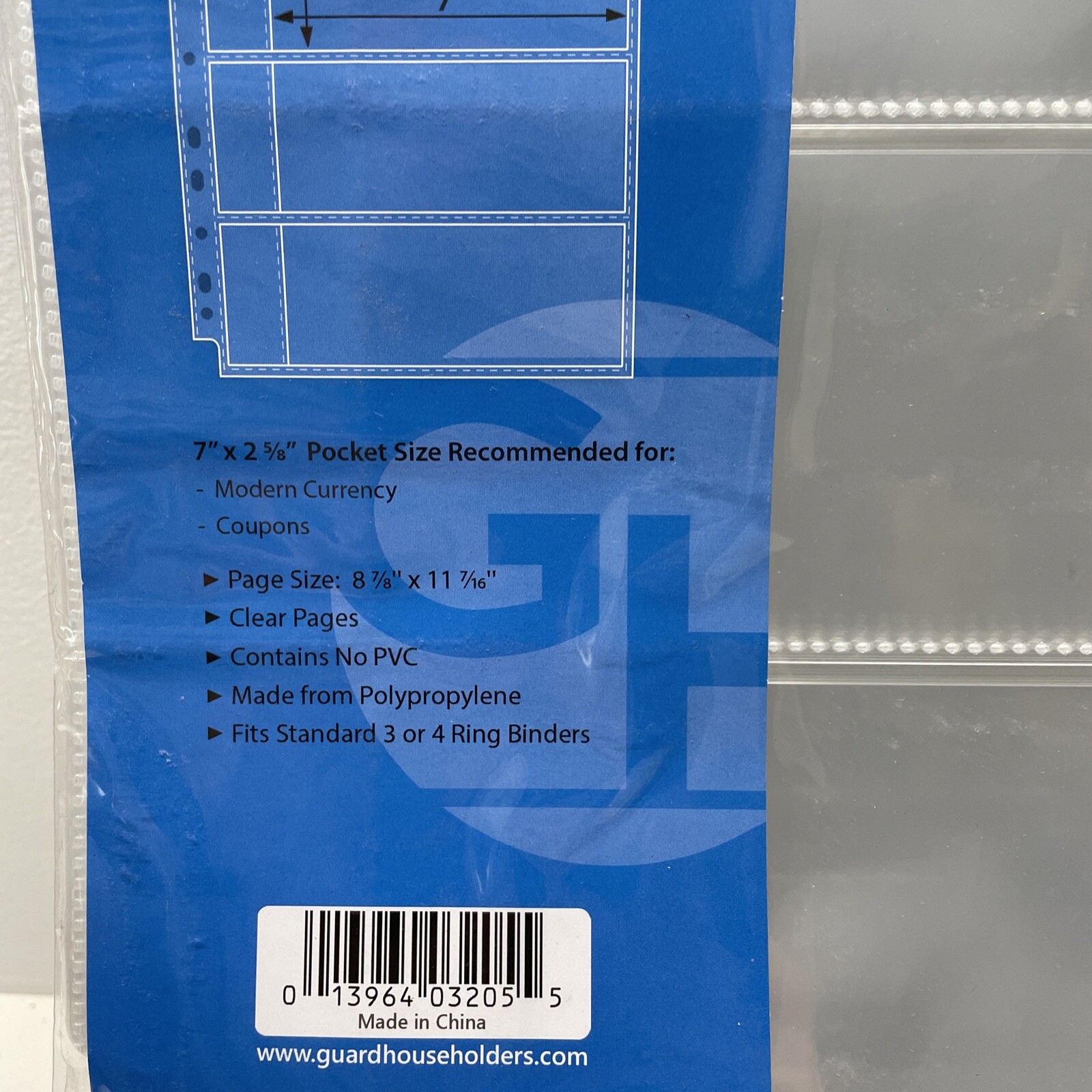 1 Pack of 10- 4 Pocket Vinyl Note Book Pages. For Modern Currency