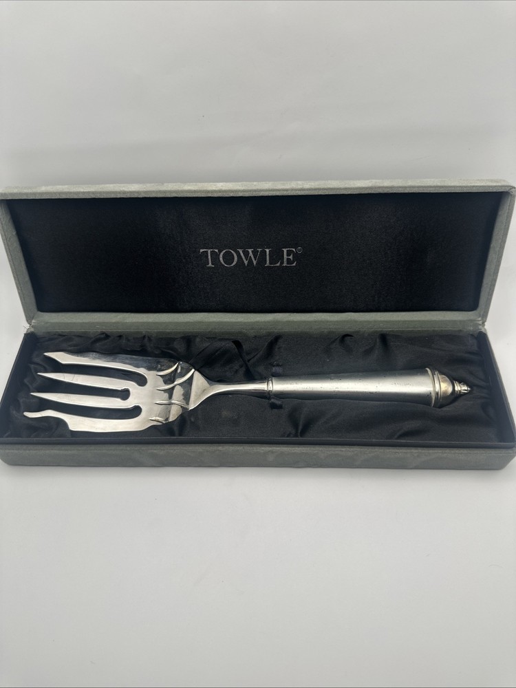 Towle Copenhagen Silverplate Serving Fork 10 1/8" Original Box