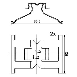 ATE Disc Brake Pad Clip