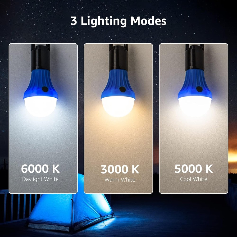 Lepro LED Camping Lantern, Camping Essentials, 3 Lighting Modes, Hanging Tent Li