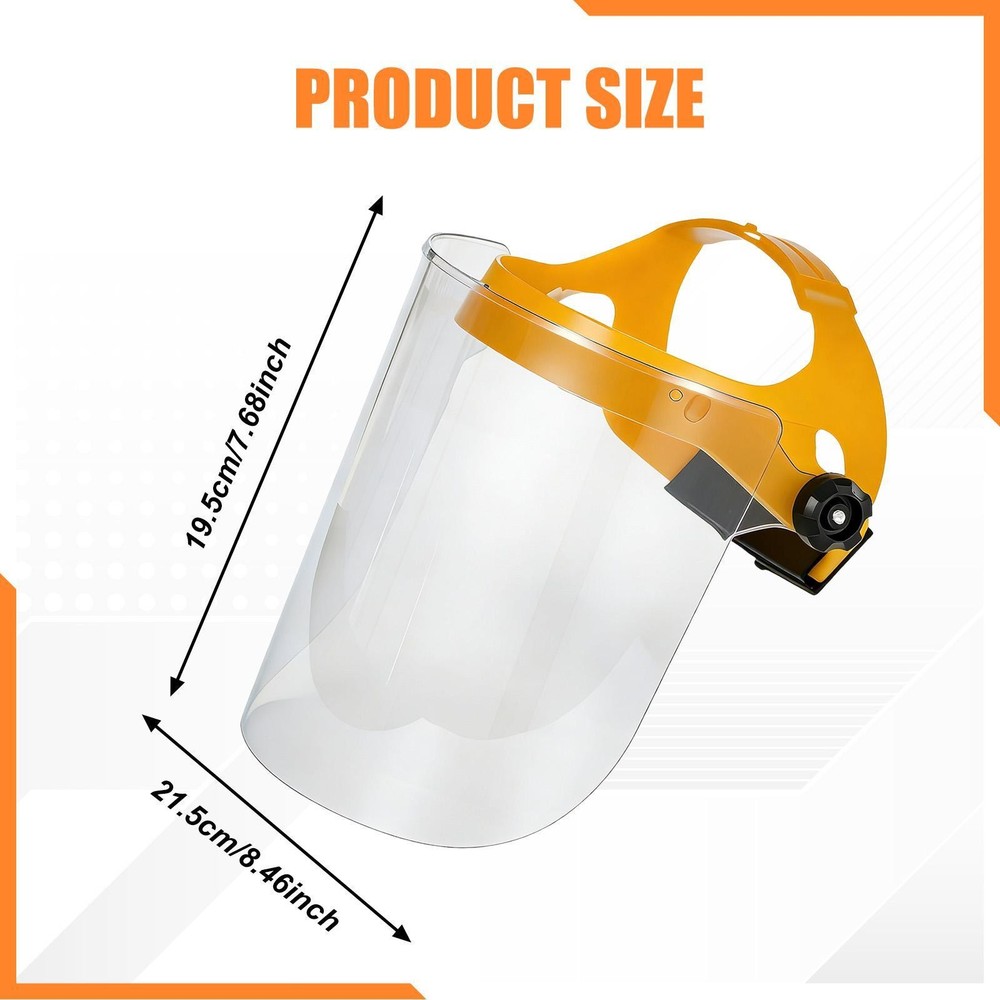 Face Shield Protective Gear Adjustable Headgear Dustproof Full Face Guard