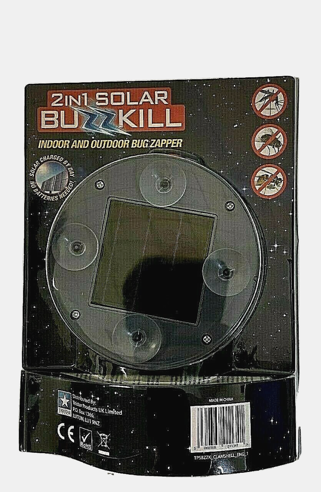 2 IN 1 SOLAR BUZZKILL INDOOR AND OUTDOOR BUG ZAPPER