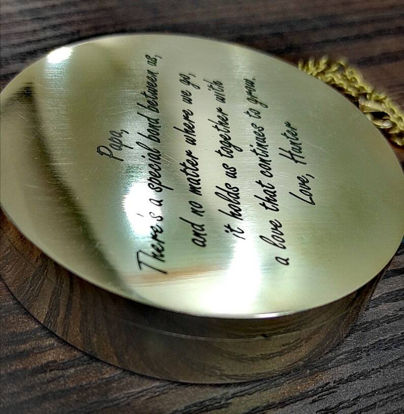 Personalized Compass With Leather Case|Custom Gift Baptism Gift Christmas Gift