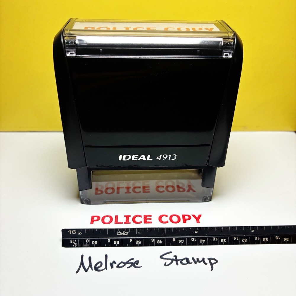 Police Copy Rubber Stamp Red Ink Self Inking Ideal 4913