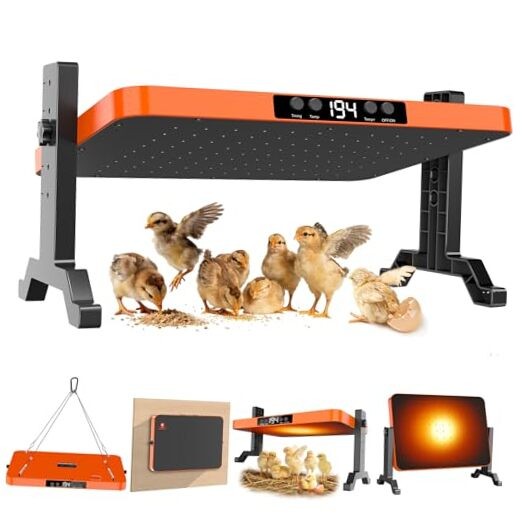 Chick Brooder Heater,200W Chick Heat Brooder Plate with Adjustable Height &