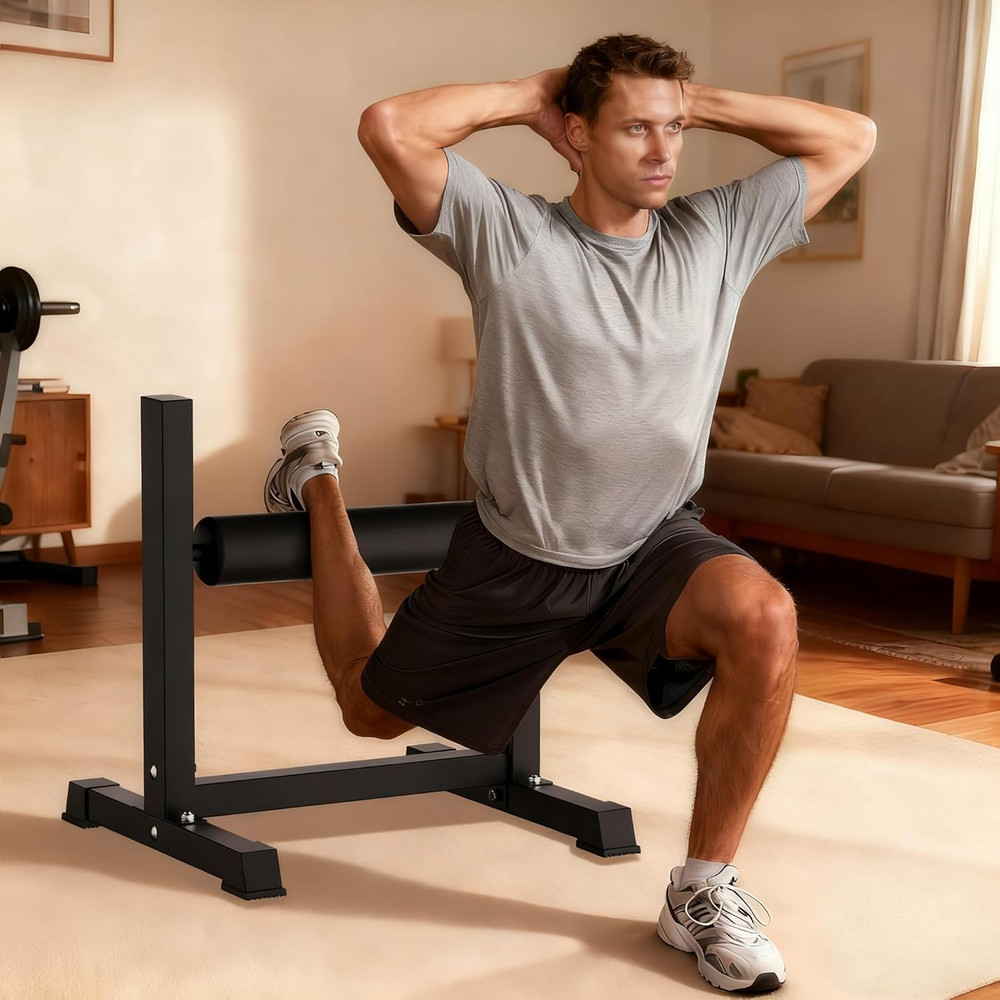 Bulgarian Split Squat Stand, 6-Level Adjustable Single Leg Squat Roller with 350