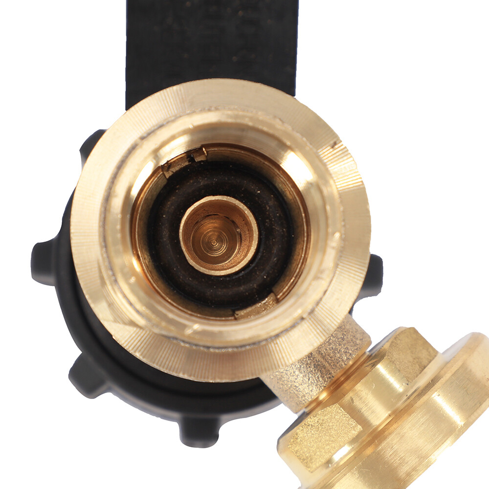 Propane Tank Gauge Brass Adapter w/Gas Pressure Level Meter Indicator for BBQ RV