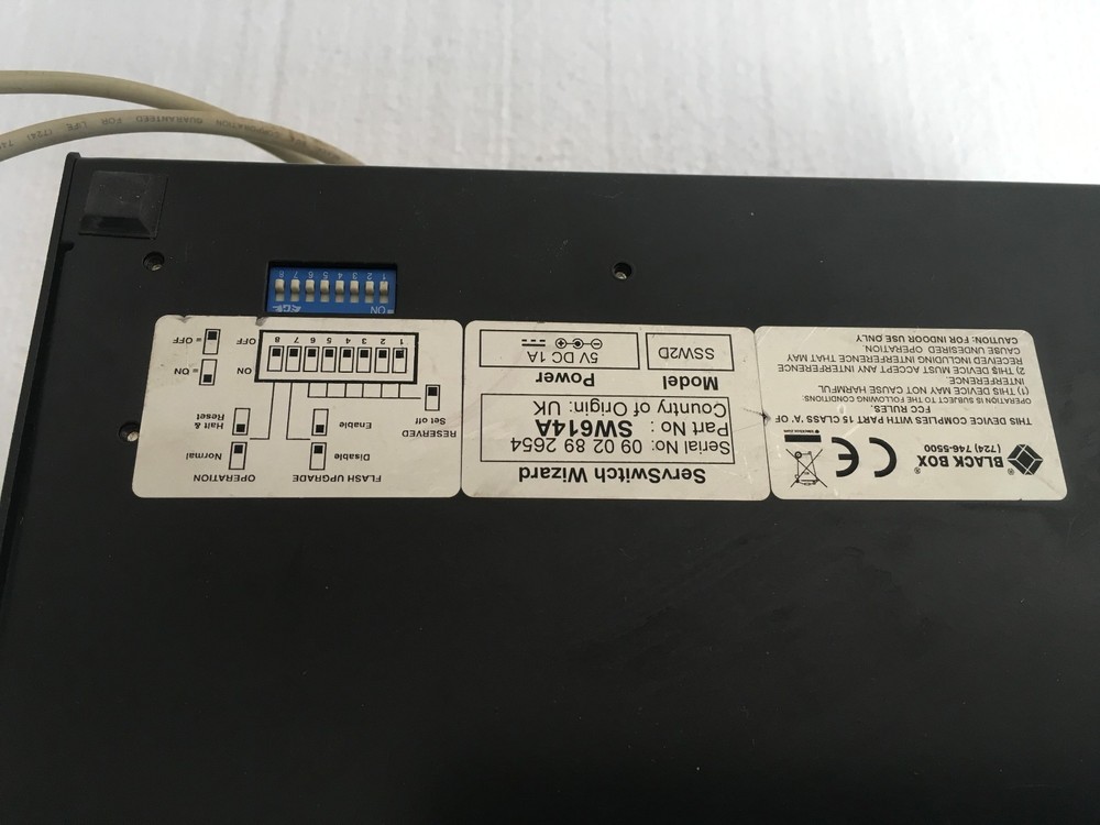 BLACK BOX SERVSWITCH WIZARD MULTI HEAD ~ SW614A SSW2D W/ POWER ADAPTER