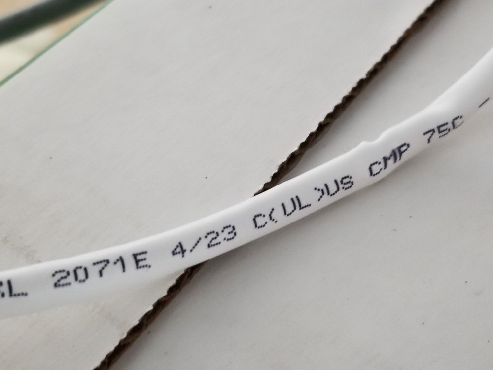 Commscope 2071E 23/4P Cat6 Gigaspeed XL U/UTP Plenum Network Cable White /100ft