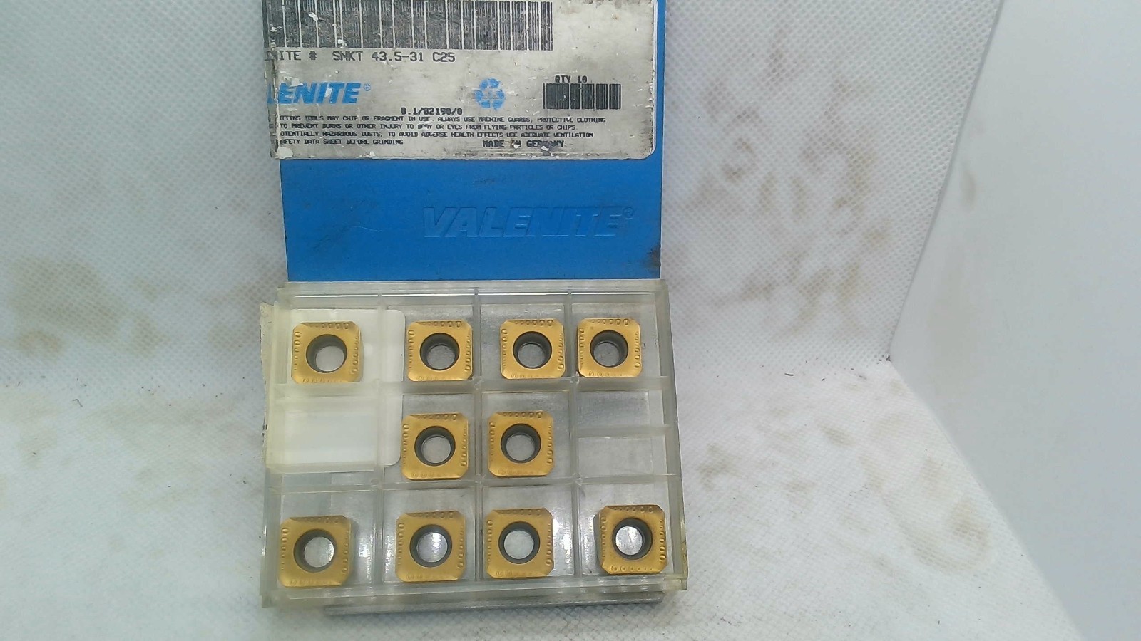 (10 Inserts) Valenite SNKT 43.5-31 C25, Carbide milling insert