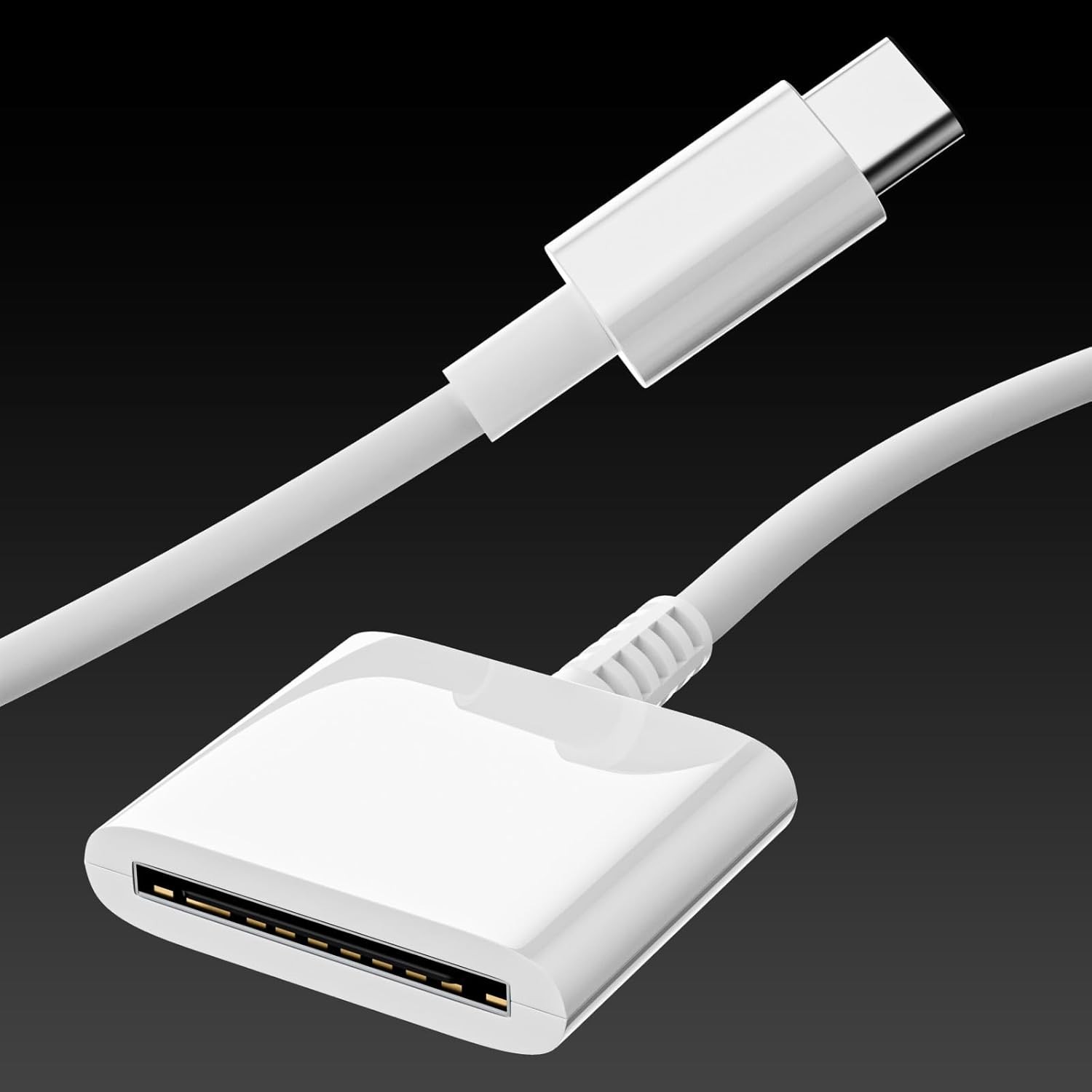 USB C to 30 Pin Female Adapter for iPhone 16, 1 Pack, White/USB-C 30Pin