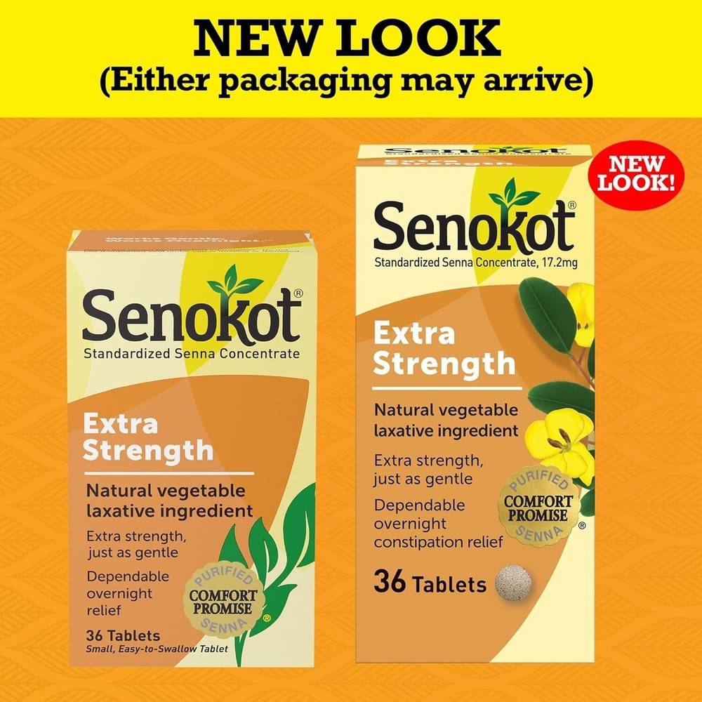 Extra Strength Senna Laxative Tablets, 36 Tablets, Laxatives for Constipation...