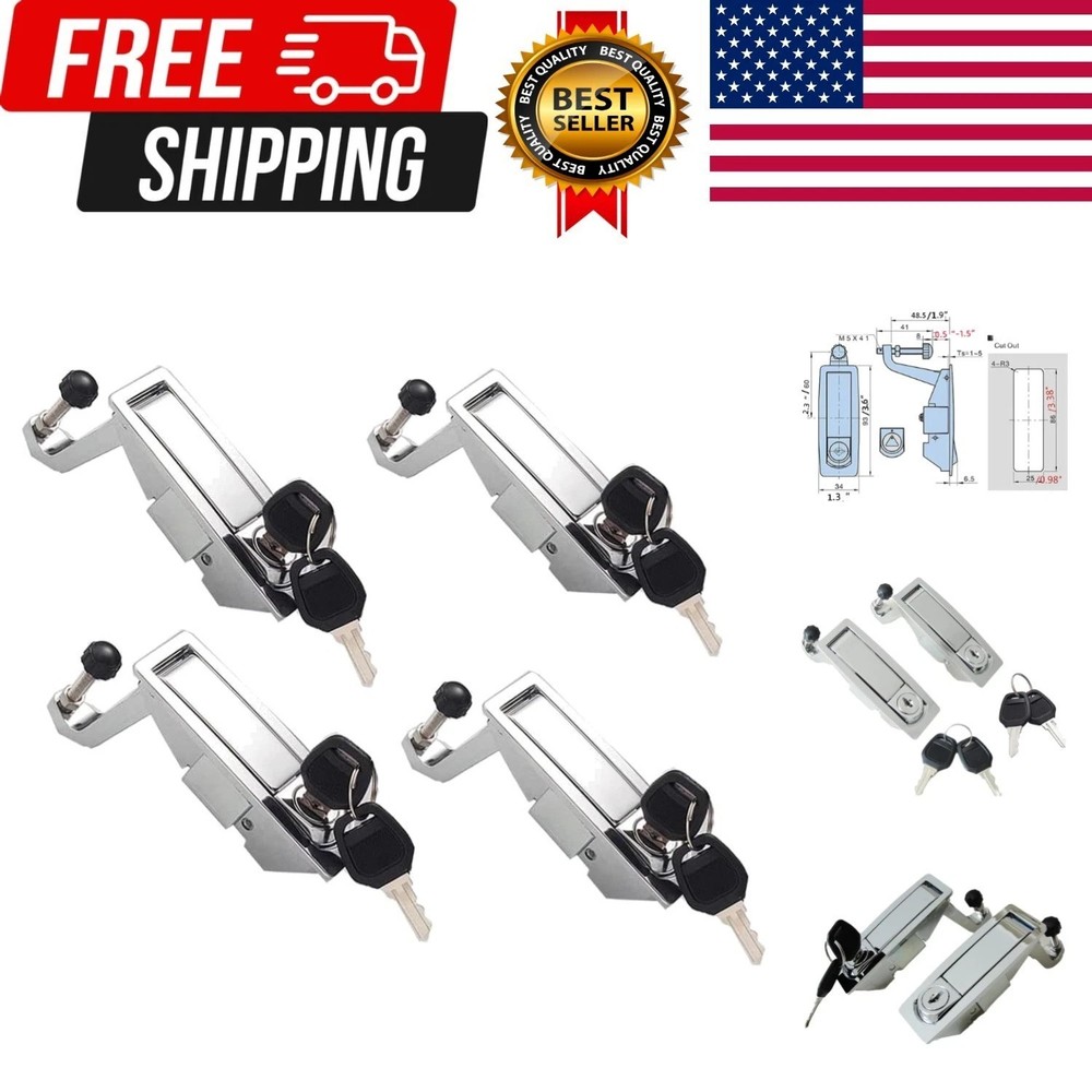 4Pcs Compression Latch Lock Trigger Latch Lock Zinc Alloy Adjustable Lever Ha...