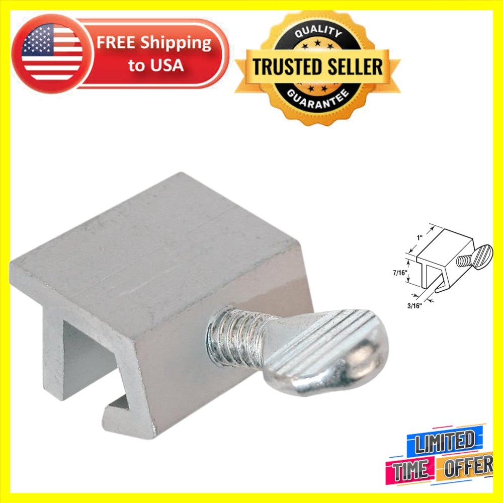 4-Pack Aluminum Security Locks for Sliding Windows - Tool-Free Installation