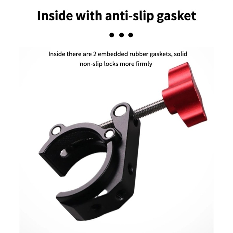 Multipurpose Rod Clamp for Camera Mounting 1/4 Thread Accessories Black