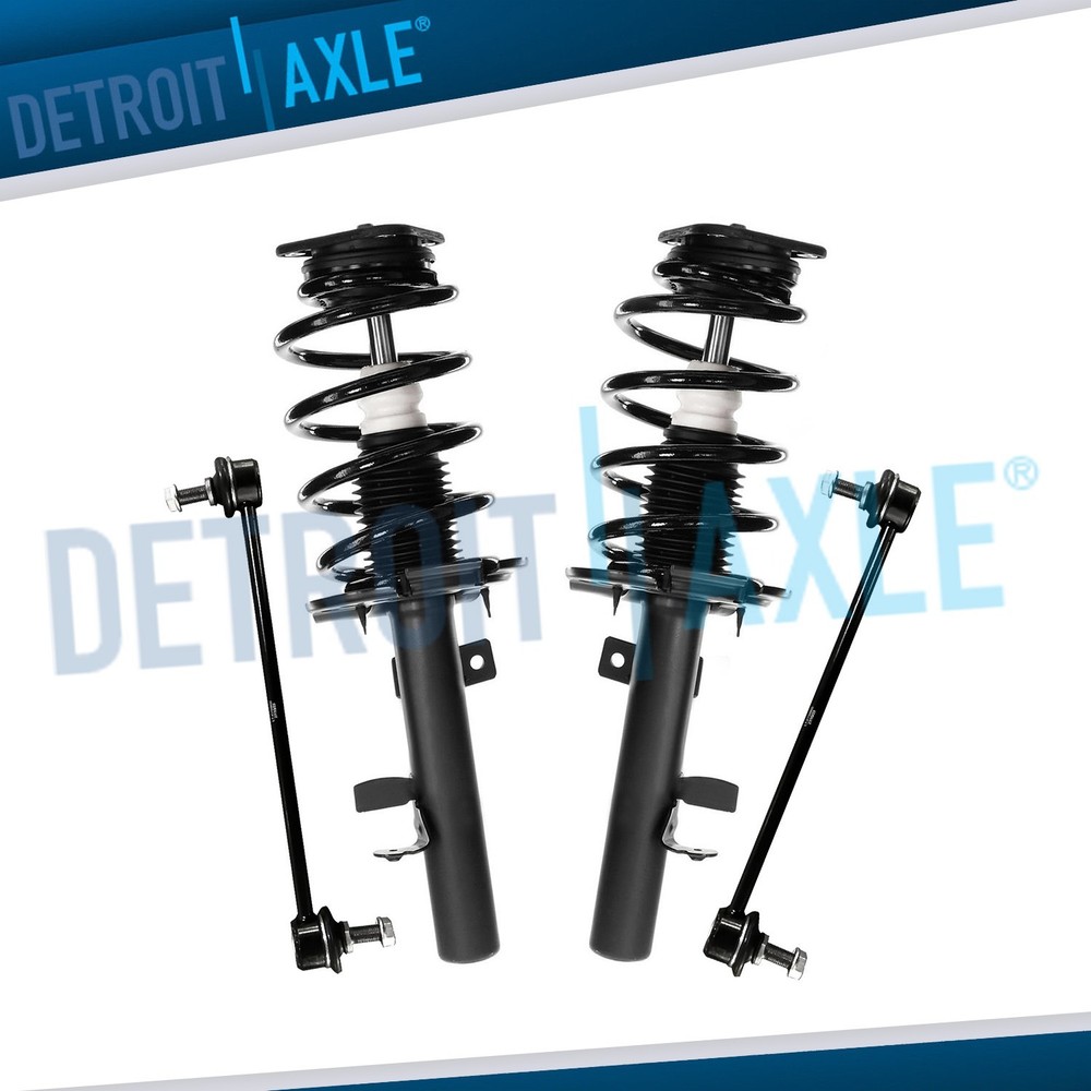 4pc Front Struts w/ Coil Spring Assembly Sway Bars for 2015 - 2019 Lincoln MKC