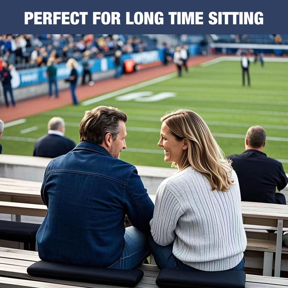 UCOMFEEL Portable Bleacher Seat Cushions with Handle, 2 Medium, Blue - 2 Pack