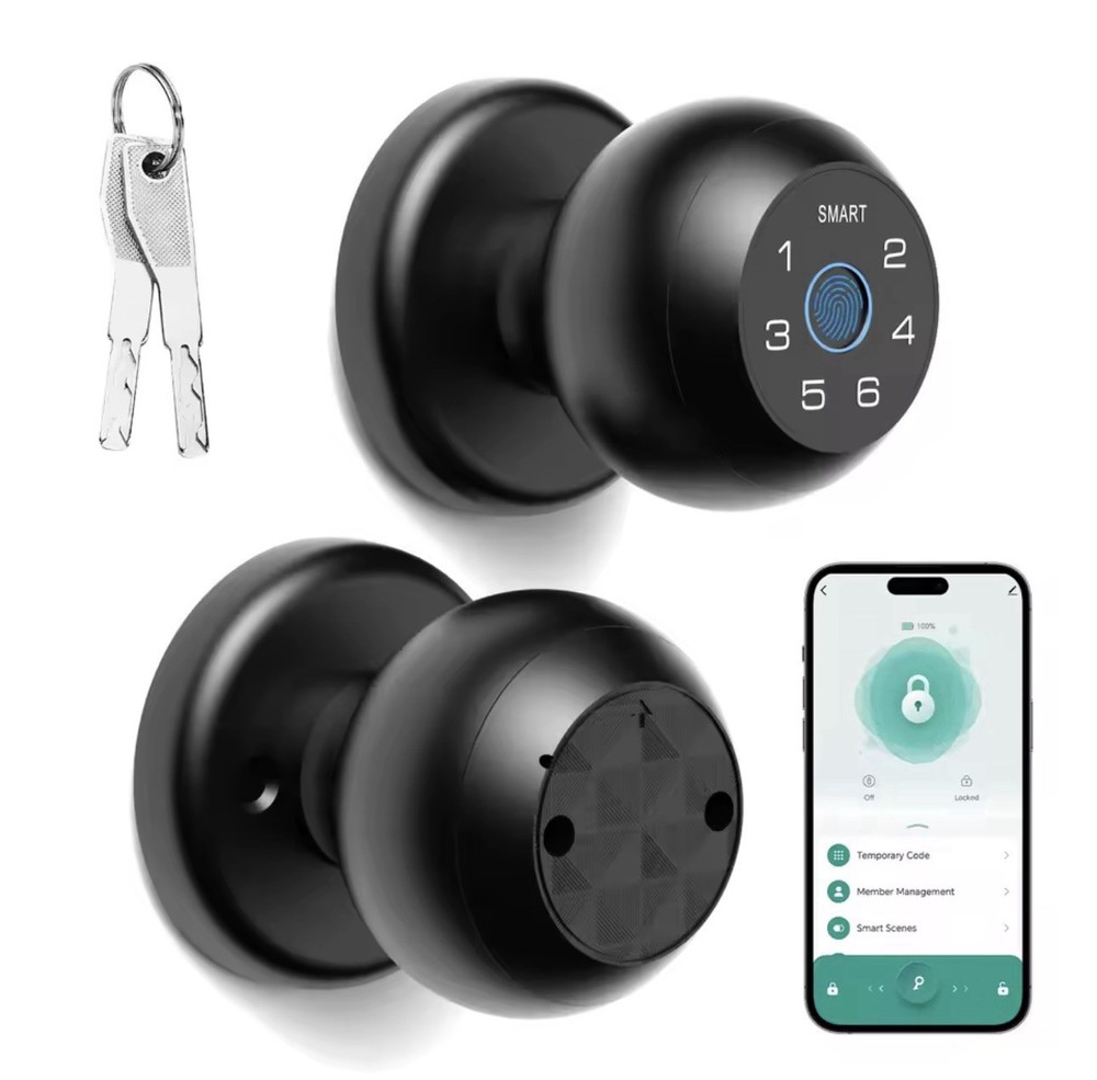 New Super Smart Lock Fingerprint Door App Control Passcode Unlock 4 Ways Keypad