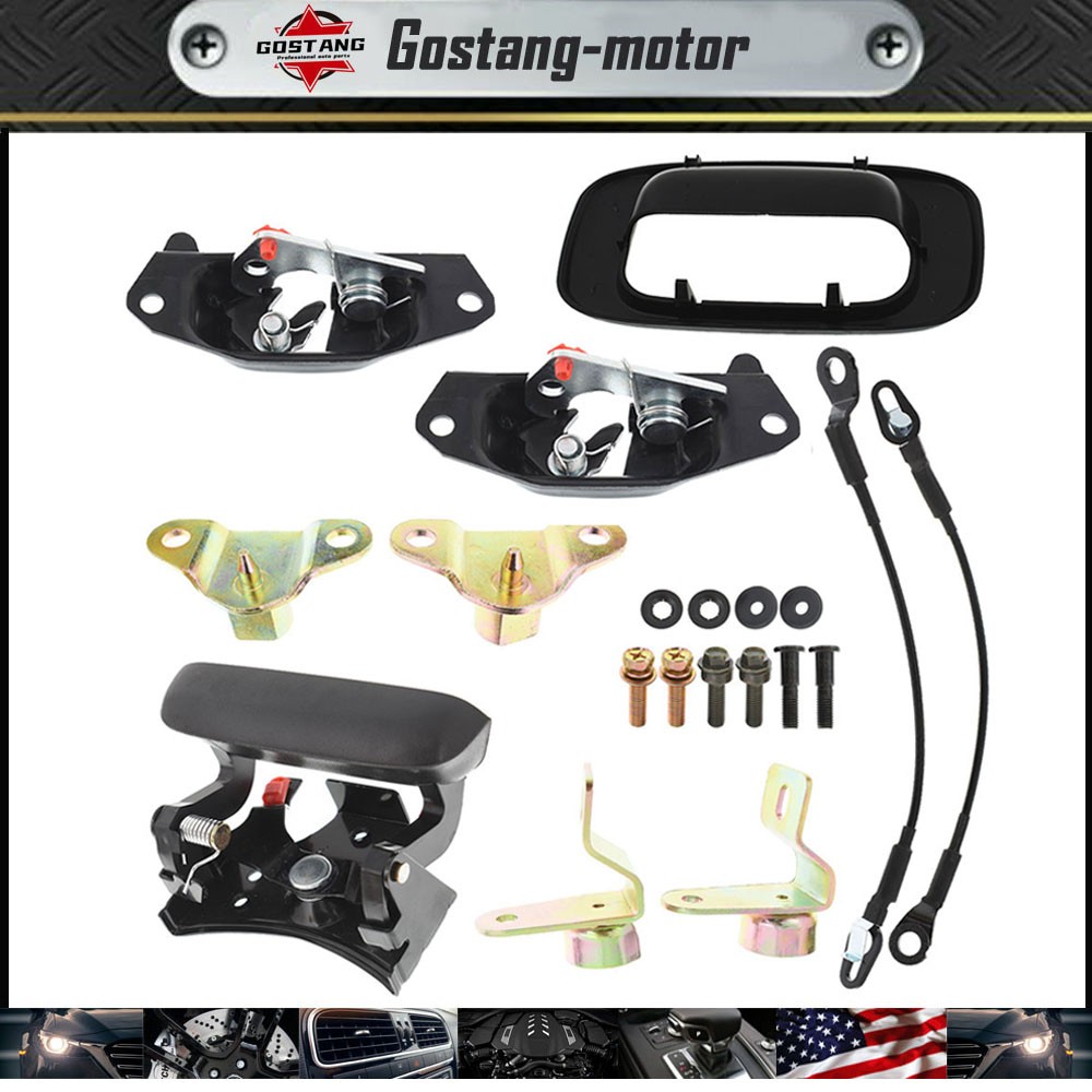 Tailgate Hardware Hinge Latch Striker Cable Kit For Silverado GMC Sierra 99-06