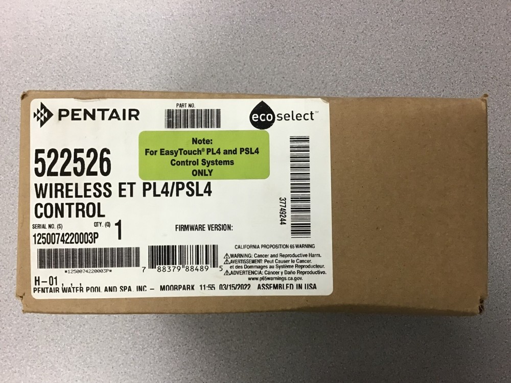 NEW Pentair 522526 Wireless EasyTouch PL4/PSL4 Controller Replacement