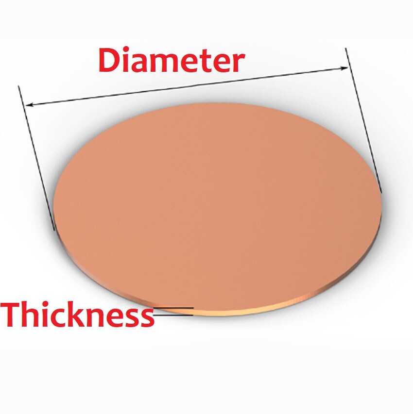 Copper Discs Round 0.3mm - 6mm Copper Metal Discs Round Solid Copper Discs