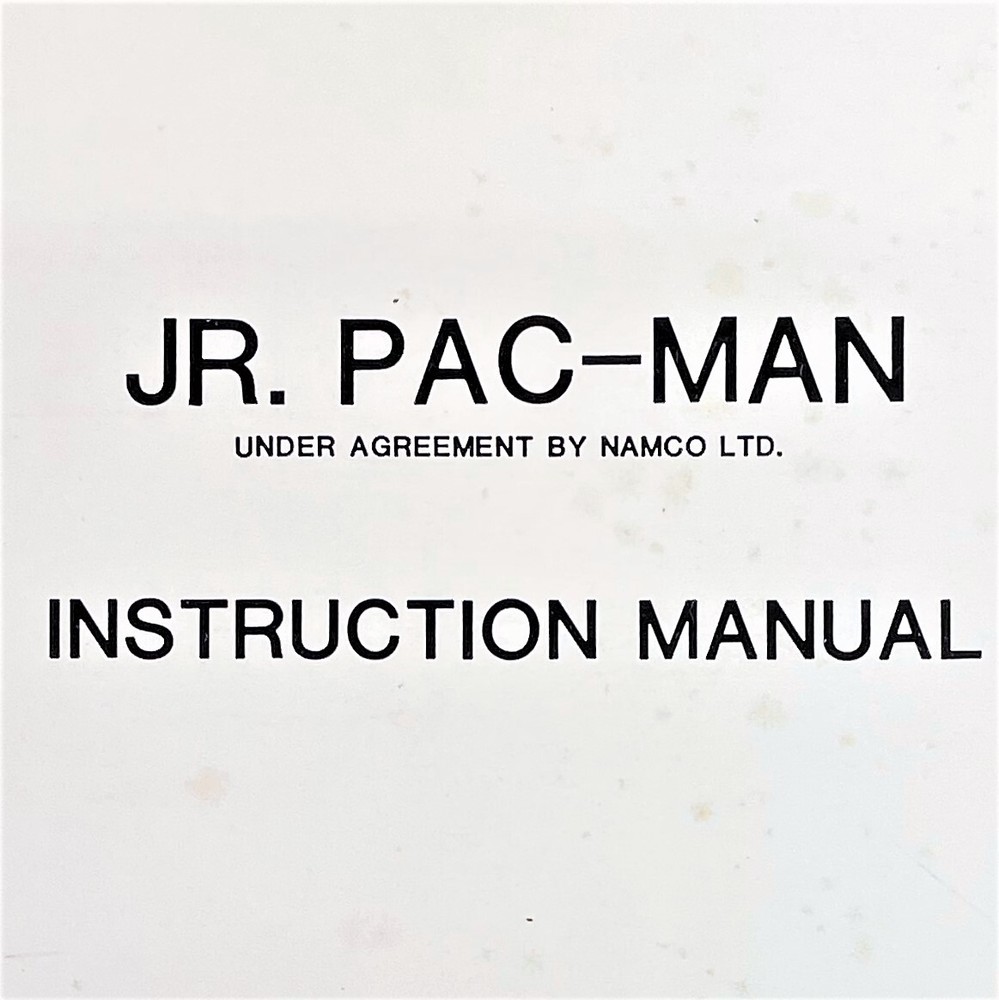 Midway Jr. Pac-Man Arcade Game Machine Operating Manual Schematics