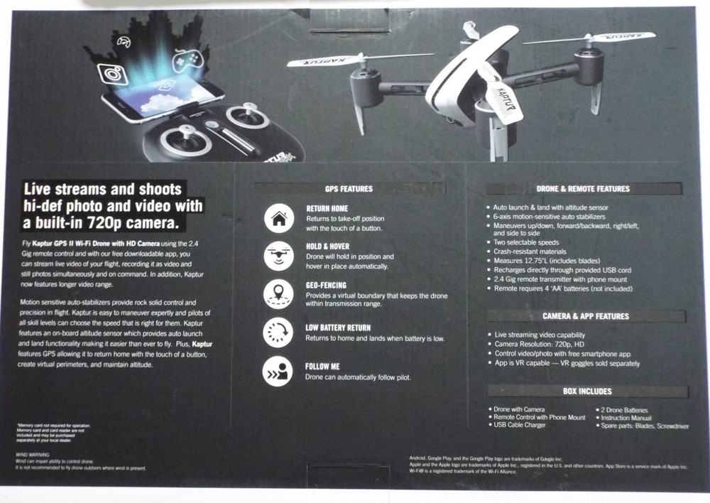 Protocol Kaptur GPS II Wi-fi Drone with HD Camera