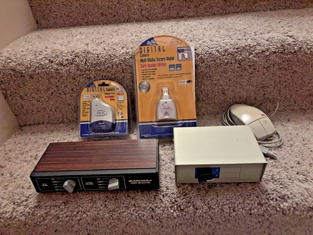 🗂️ Vintage Peripherals Lot – Digital Concepts, HP Mouse, Archer, Data Switch