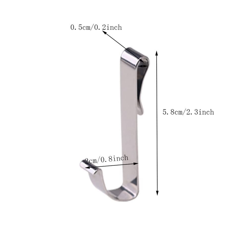 20 Pack Stainless Steel J Shaped Hook, Hanging Sink Grid Hook, Wire Rack Hook...