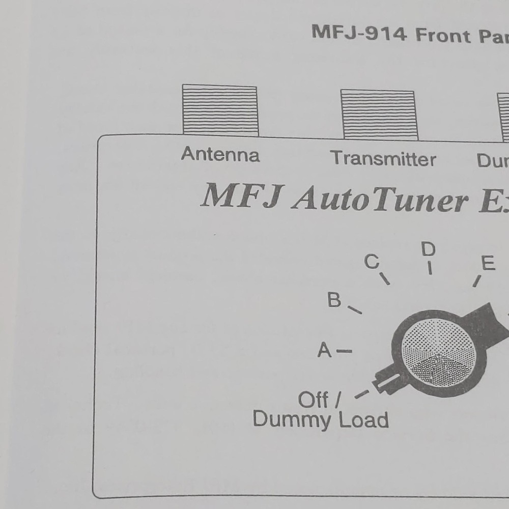 MFJ-914 AutoTuner Extender Instruction Manual, Original