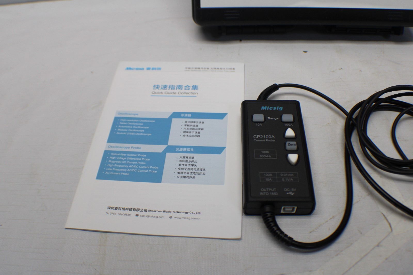 Micsig CP2100A 10A/100A AC/DC 800KHz Oscilloscope Current Probe