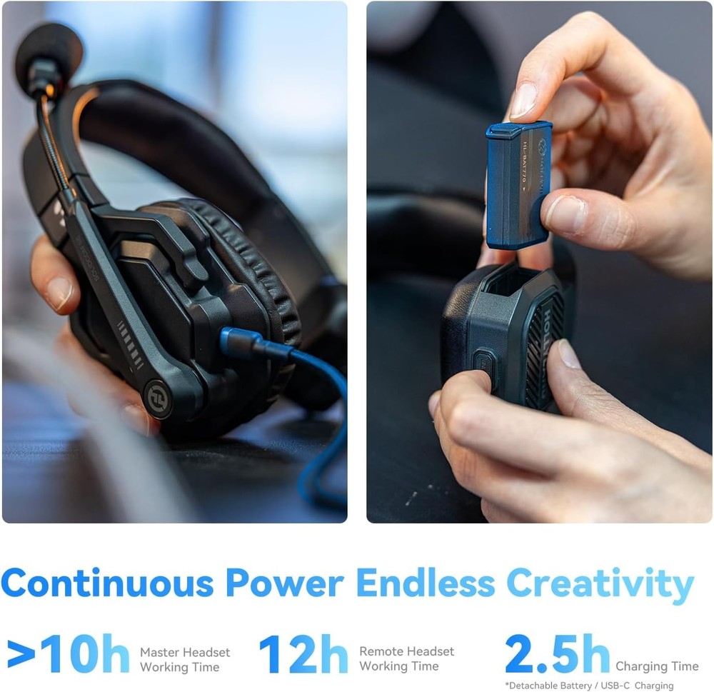 Hollyland Solidcom SE Full Duplex 5-Users Wireless Intercom Headset System