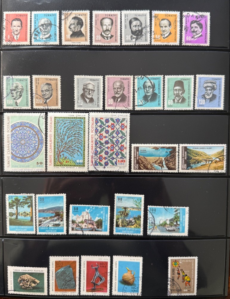 1966 TURKEY STAMPS COMPLETE USED SET, INCLUDING OFFICIALS
