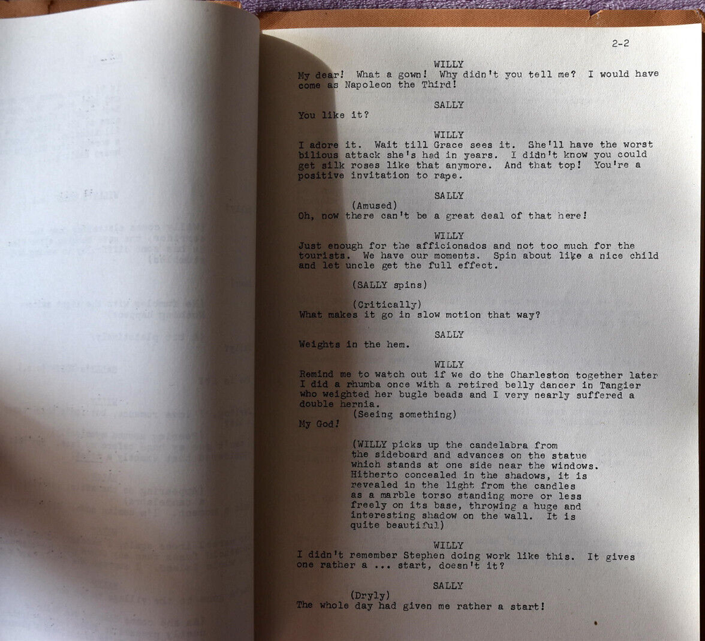 1960 " Bell Canto " by Robert Hill Original Screenplay Script