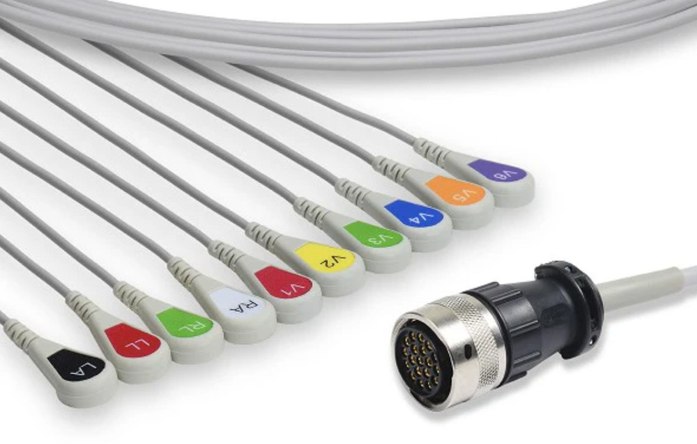 Mortara Quinton  Compatible EKG Cable Snap Compatible - Same Day Shipping