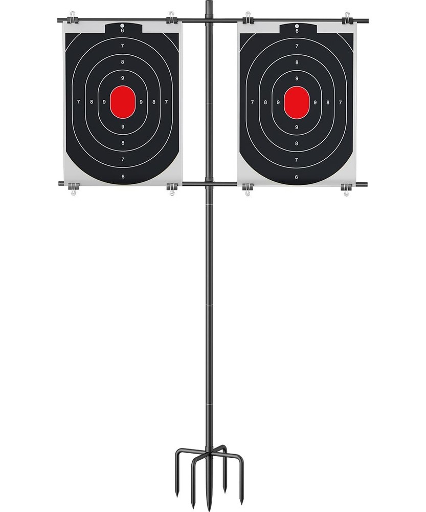 Ardier Adjustable Shooting Target Stand with 5-Prong Base, Large, Black