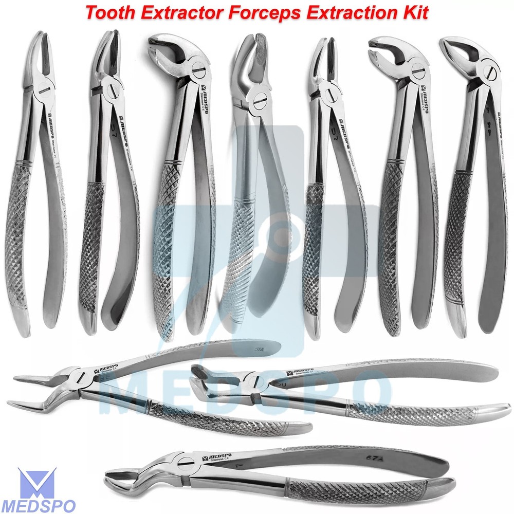 Dental Tooth Extraction Forceps Lower Molar Pliers Extraction Surgical Tools Kit