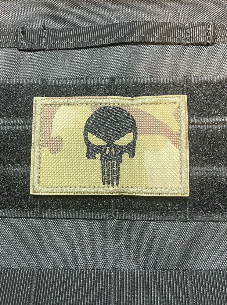 Punisher Skull infrared IR Multicam Patch tactical laser Hook Loop 3x2